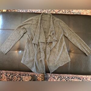 Eileen Fisher 100% Royal Alpaca Open Front Cardigan Gray Size XS EUC!